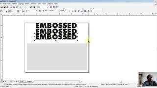 CorelDRAW-Creating Embossed Text Using Conventional Method