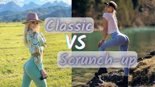 Leggings Evolution from Classic to Scrunch | Try-On Haul Scrunch vs. Classic Yogapants