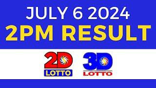 2pm Lotto Result Today July 6 2024 | PCSO Swertres Ez2