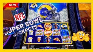 PLAYING NEW SUPERBOWL JACKPOTS #NFL #CASINO #SLOTS