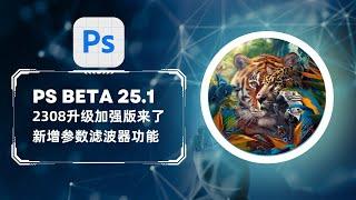 PS beta 25.1  2308升级加强版来了，新增参数滤波器功能