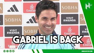 GABRIEL BACK IN TRAINING I Mikel Arteta I Arsenal v Everton