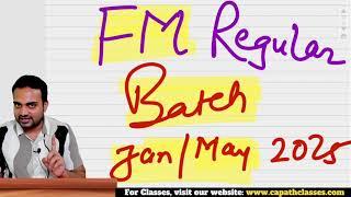 Announcement for Financial Management Regular Batch for Jan/May 2025