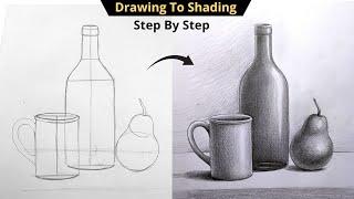 How To Draw Still Life with Pencil Shading Step By Step Drawing for Beginners | Object Drawing