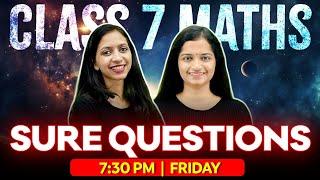 Class 7 Maths Public Exam | Sure Questions | Exam Winner Class 7