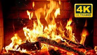  Cozy Fireplace 4K (12 HOURS). Fireplace with Crackling Fire Sounds. Fireplace video for TV 4K