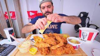 دجاج كنتاكي منيو العائلة والاصدقاء KFC Family & Friends Bucket Mukbang Eating Show