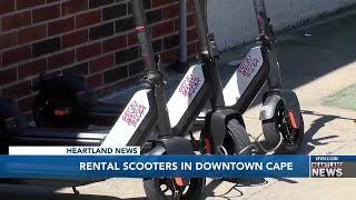 Rental scooters in downtown Cape Girardeau