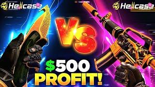 $500 PROFIT CASE BATTLE ON HELLCASE !? HELLCASE PROMO CODE 2024 ! HELLCASE CASE OPENING !