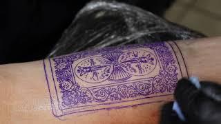 Playing Card Tattoo by GTink$ using disposable needle cartridge