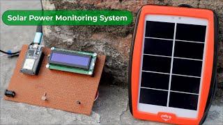 IoT Based Solar Power Monitoring System with ESP32 & ThingSpeak Server