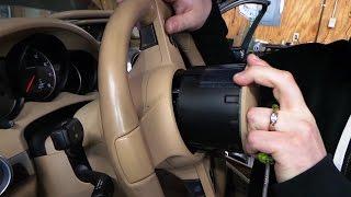 11-14 PORSCHE CAYENNE STEERING WHEEL DRIVER AIRBAG REMOVAL DISMANTLING REPLACEMENT