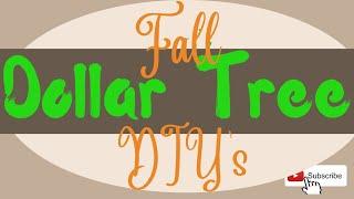 MUST SEE  Brand New Dollar Tree Fall DIY's @CraftyCountry