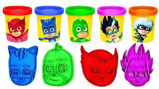 Create PJ MASKS with Play Doh Molds | Best Learn Colors | Preschool Toddler Toy Learning Video