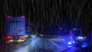️Heavy Rain Driving for Deep Sleep