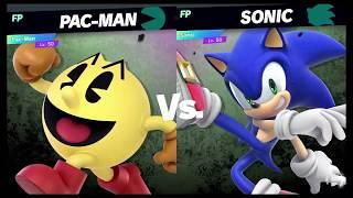 Super Smash Bros Ultimate Amiibo Fights   Request #5099 Pac Man vs Sonic