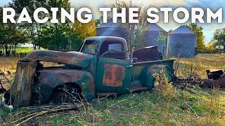 I had to Brave 60 MPH Winds, Pouring Rain, and a TORNADO Watch to Rescue these old Cars and Trucks!