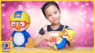 연못 속 서프라이즈 에그에 뽀로로가? 뽀로로 돌보기 장난감 놀이 Pororo Surprise Egg Toy & Play [제이제이 튜브-JJ tube]