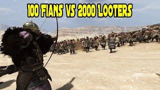 100 Fian Champions vs 2000 Looters - Mount & Blade 2: Bannerlord