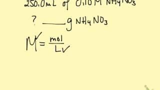 molarity tutorial