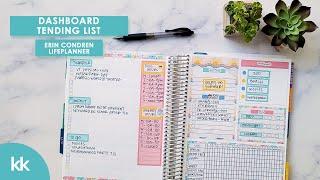 How to Use Erin Condren Monthly Dashboard Pages as a Tending List! Plan With Me Sweet Sticker Bliss