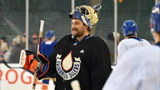 Stuart Skinner Wears the GoPro for Heritage Classic Practice