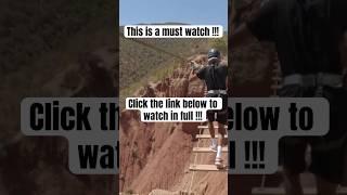 Crossing the deadliest bridge in Morocco  #travel #travelblogger #travelvlog #blogger #extreme