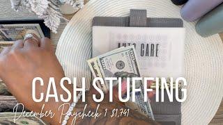 $1,741 | Cash Stuffing | December Pay 1 | Sinking Funds + Savings Challenges