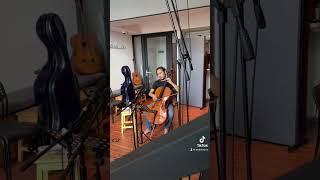 Cello recording today #cello #recording #awsomestudio #arranger