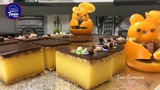 Tarta fría con Crema de Naranja y Chocolate | Receta sin horno | @TonioCocina