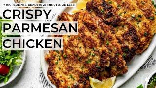 CRISPY PARMESAN CRUSTED CHICKEN | ready in 25 minutes!