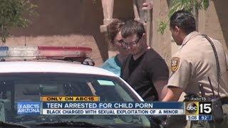 Teen arrested for child porn