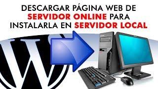 Descargar página web en WordPress para trabajar en un servidor local