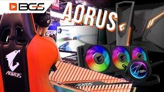 O PRIMEIRO "MONITOR TÁTICO" e muito HARDWARE PORN no estande AORUS!