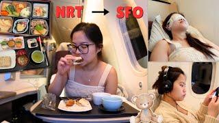 FLY with me on my first BUSINESS class flight ️ | NRT - SFO | Japan Air Business Class