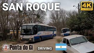 CIUDAD de SAN ROQUE [VALLE de PUNILLA] #driving TOUR virtual 4k uhd INVIERNO 2024  CORDOBA ARGENTINA