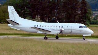 Swedish Air Force Saab 340 Take-Off from Bern Airport