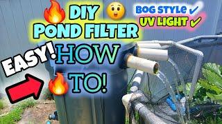 EASY DIY Pond Filter Made from a Trash Can With UV LIGHT (FOR BIG PONDS)| Step-by-Step Guide   