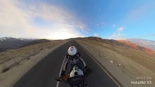 Day1 #15 Magnetic Hills and rare straight road before Leh and sunset