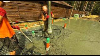 Dad builds a house . Swedish insulated foundation for a house. The full construction process