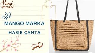 MANGO Marka Hasır Çanta / Kağıt İp Çanta /MANGO New Season Raffia Bag / Crochet Bag / Summer Bag