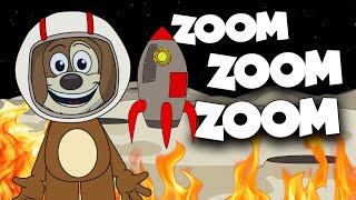 Zoom Zoom Zoom We're Going To The Moon | Nursery Rhymes And Kids Songs | Puppy Hey Hey