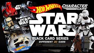 @Hot Wheels Star Wars Character Cars Series ( " Black " Card Series ) Complete 20 Cars.