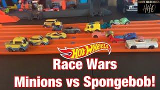 Hot Wheels 1/64 Wars - Team Minions vs Team Spongebob (Character Cars)