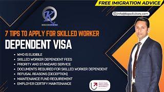 Skilled Worker Dependent Visa UK | Skilled Worker Dependent Visa | Skilled Worker Dependent Fee Urdu