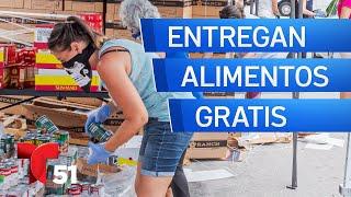 Entregan alimentos gratis en Florida