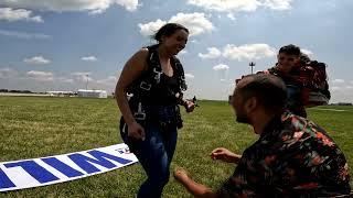 Bassem Tawfik's Tandem Skydive Proposal at Skydive Indianapolis!