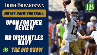 Upon Further Review - Notre Dame Whips Navy From Start To Finish