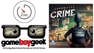 Chronicles of Crime (2-min Allegro) Review with the Game Boy Geek