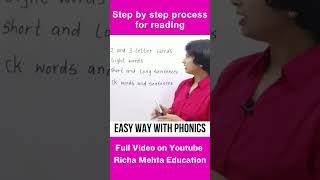 बच्चों को English Reading कैसे सिखाएं? | Step-by-Step Process for Reading | Richa Mehta Education